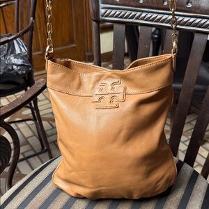 Tory Burch Brown Leather Shoulder Bag